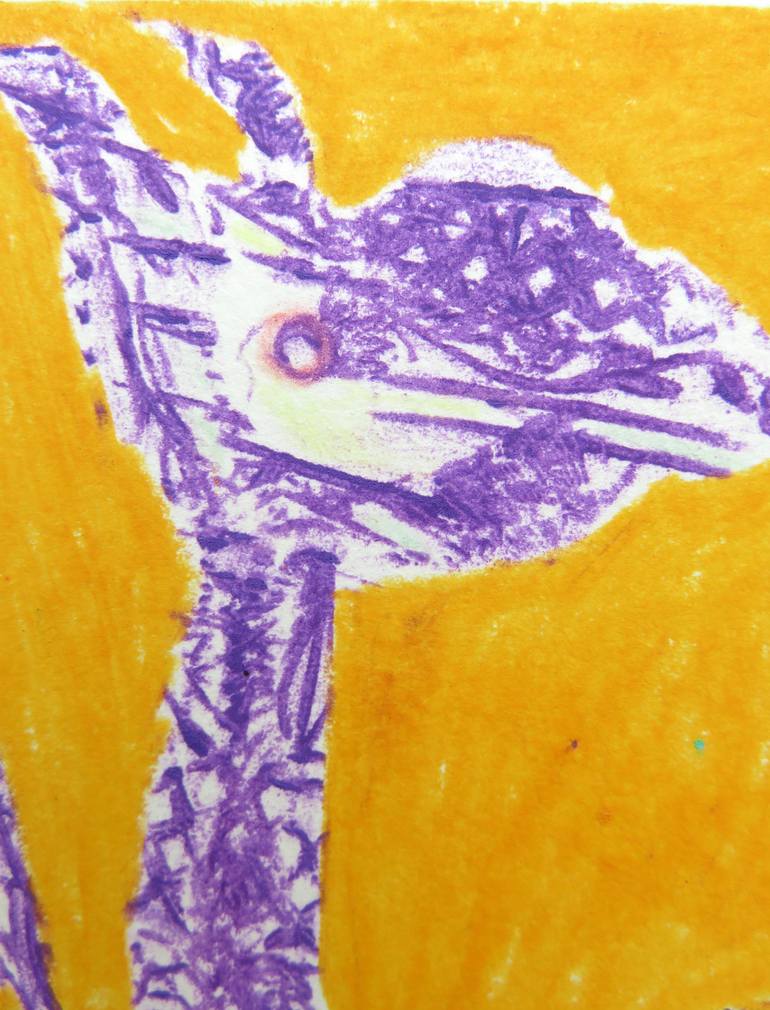 Original Expressionism Animal Drawing by Eustaquio Carrasco