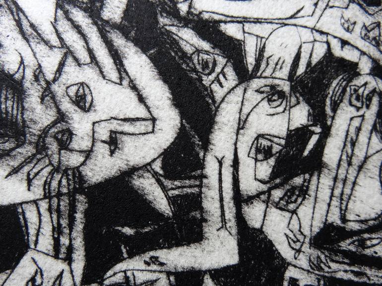 Original Expressionism Animal Printmaking by Eustaquio Carrasco