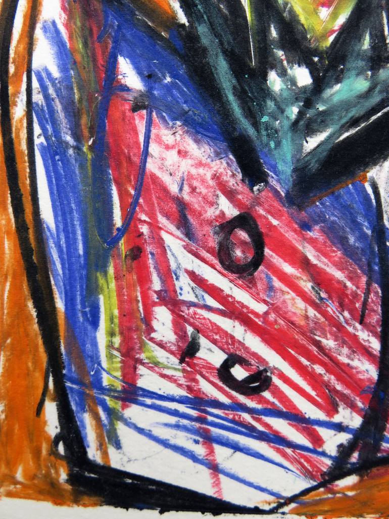 Original Expressionism People Painting by Eustaquio Carrasco