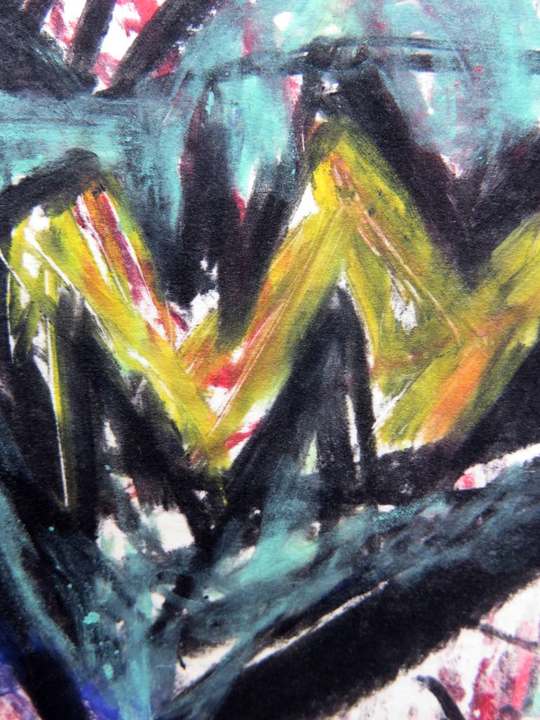 Original Expressionism People Painting by Eustaquio Carrasco