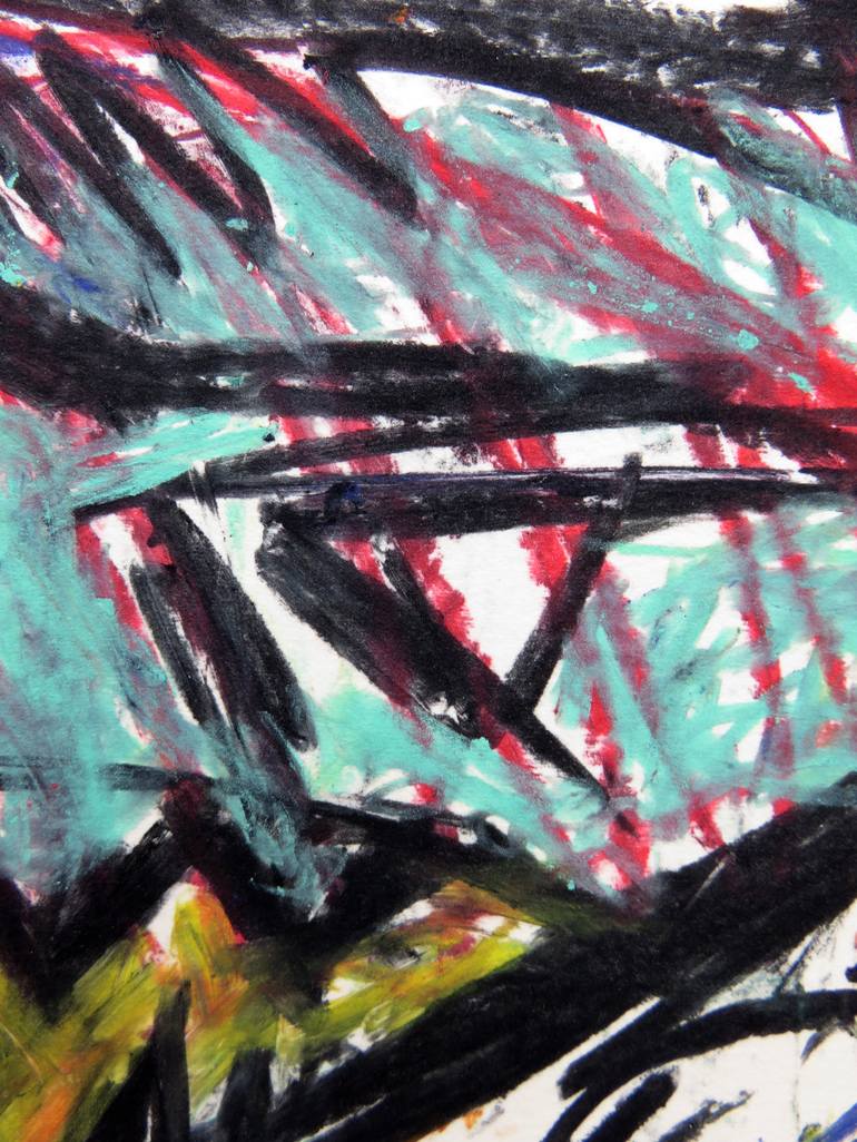 Original Expressionism People Painting by Eustaquio Carrasco