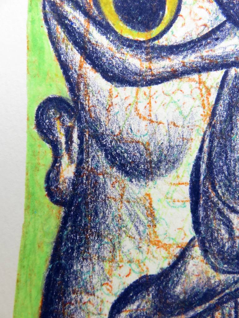Original Expressionism People Drawing by Eustaquio Carrasco