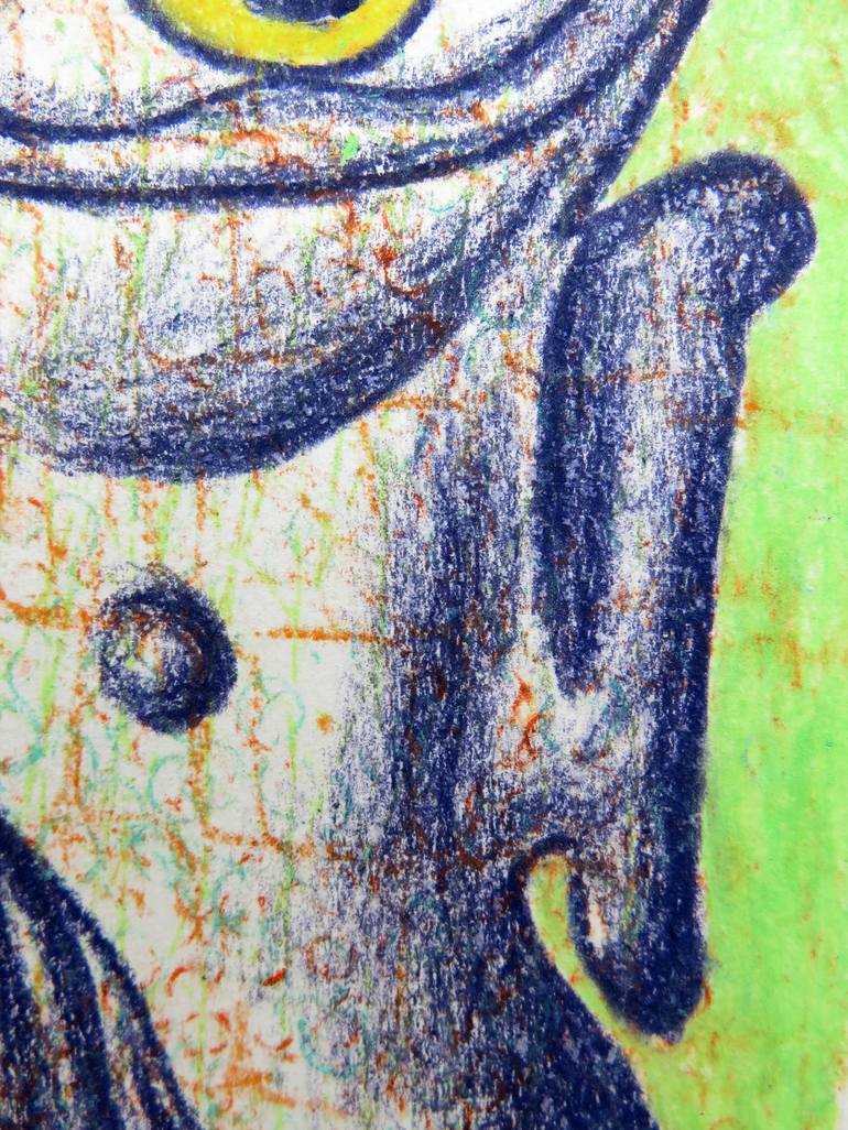 Original Expressionism People Drawing by Eustaquio Carrasco