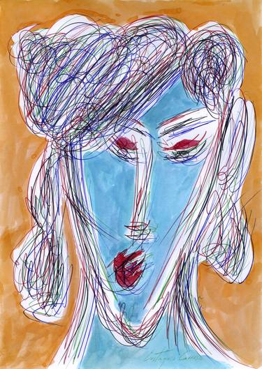 Print of Expressionism Portrait Paintings by Eustaquio Carrasco