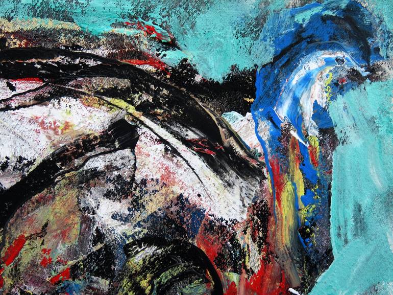 Original Abstract Expressionism Abstract Painting by Eustaquio Carrasco