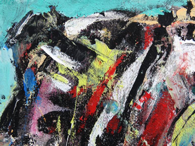 Original Abstract Expressionism Abstract Painting by Eustaquio Carrasco