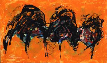 Original Abstract Expressionism Abstract Paintings by Eustaquio Carrasco