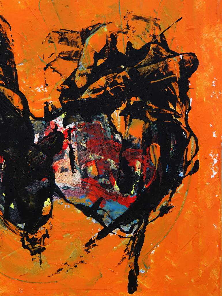 Original Abstract Expressionism Abstract Painting by Eustaquio Carrasco