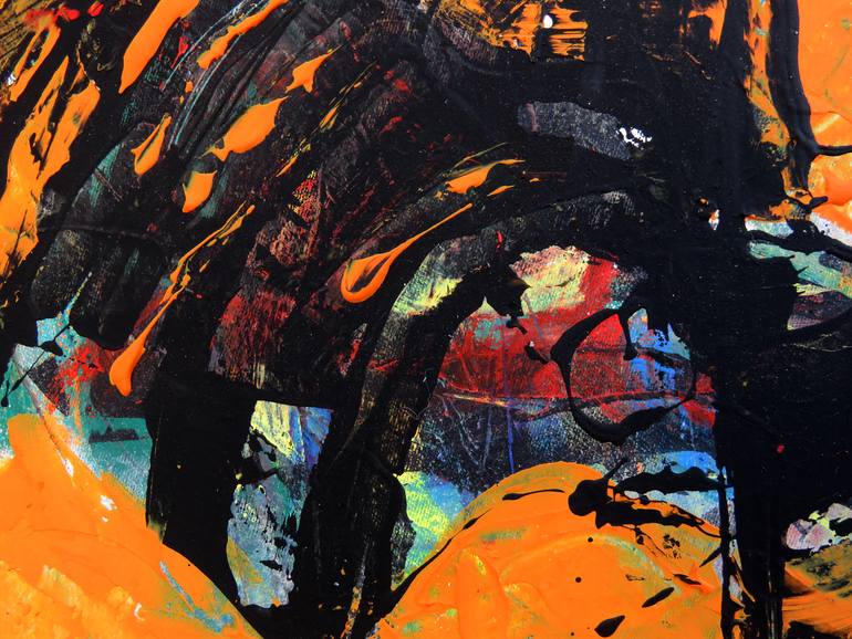 Original Abstract Expressionism Abstract Painting by Eustaquio Carrasco