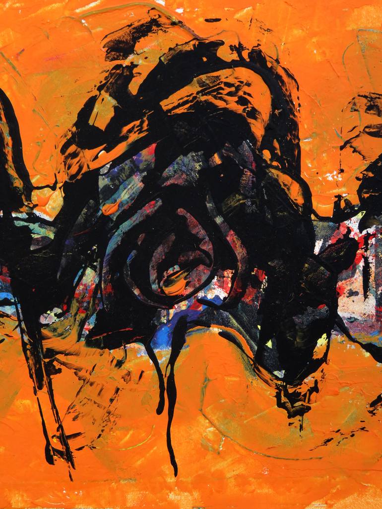 Original Abstract Expressionism Abstract Painting by Eustaquio Carrasco