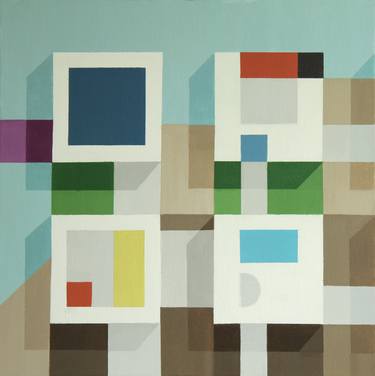 Original Abstract Architecture Paintings by Elohim Sanchez