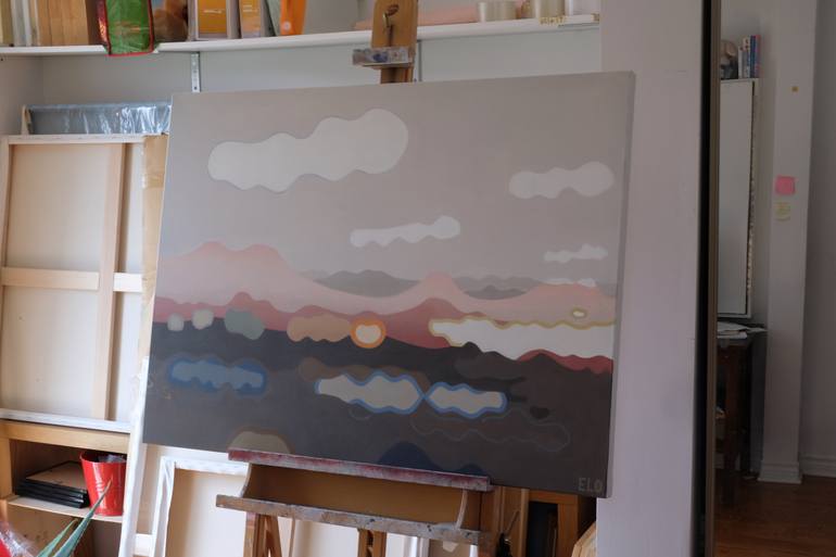 Original Abstract Landscape Painting by Elohim Sanchez