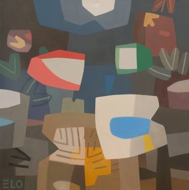 Print of Cubism Abstract Paintings by Elohim Sanchez