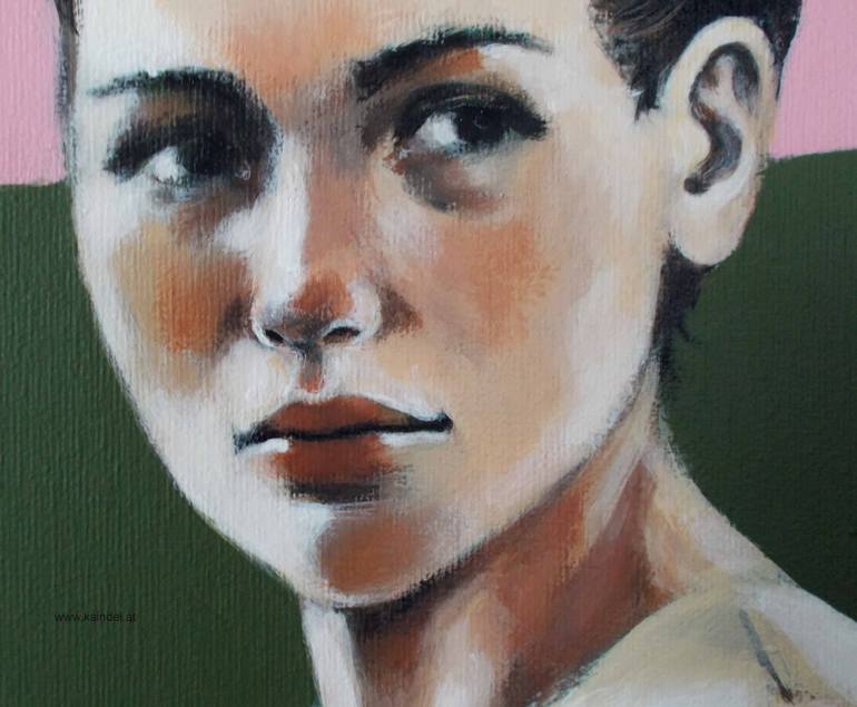 Original Portrait Painting by PETRA KAINDEL