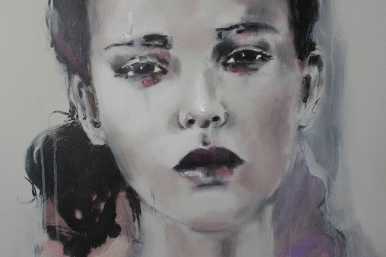 Original Portrait Painting by PETRA KAINDEL