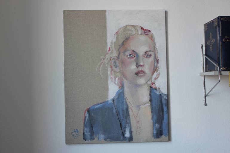 Original Portrait Painting by PETRA KAINDEL