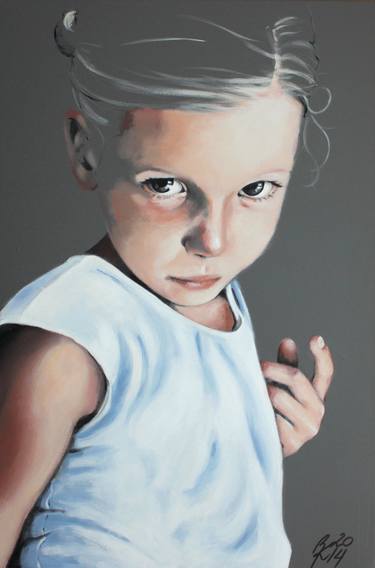 Original Figurative Children Paintings by PETRA KAINDEL