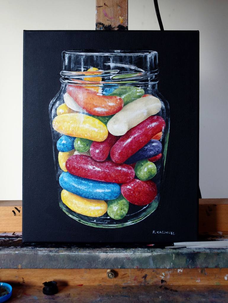 Jelly Beans Painting by Hanna Kaciniel Saatchi Art
