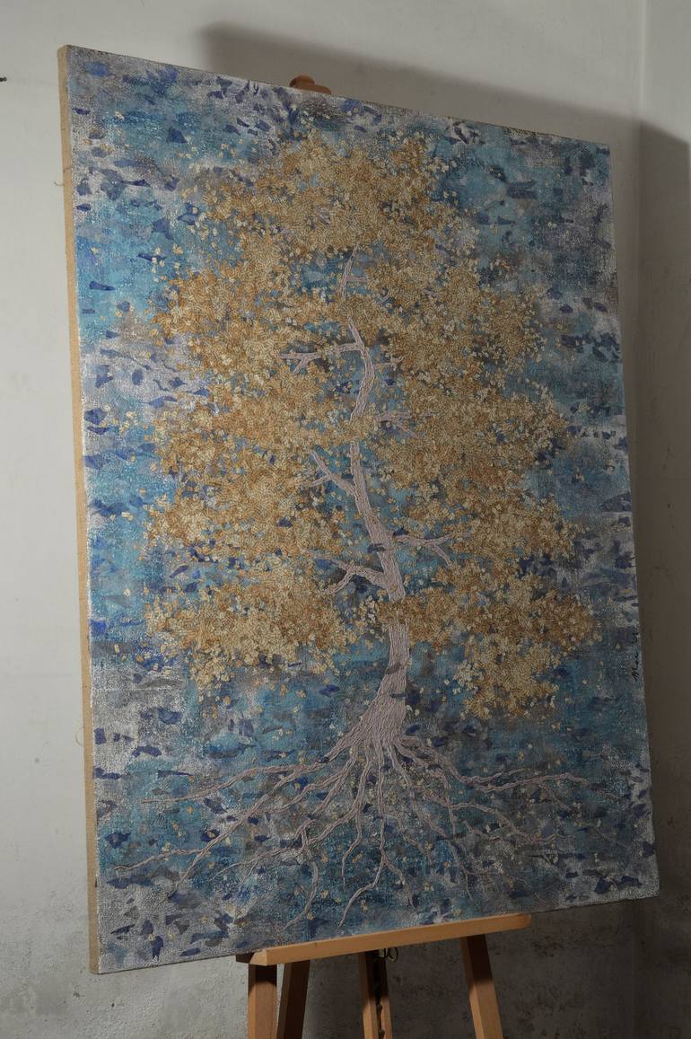 Original Abstract Tree Painting by Gian Luigi Delpin