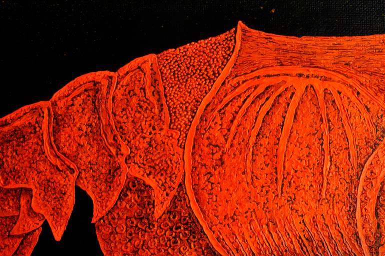 Original Abstract Animal Painting by Gian Luigi Delpin