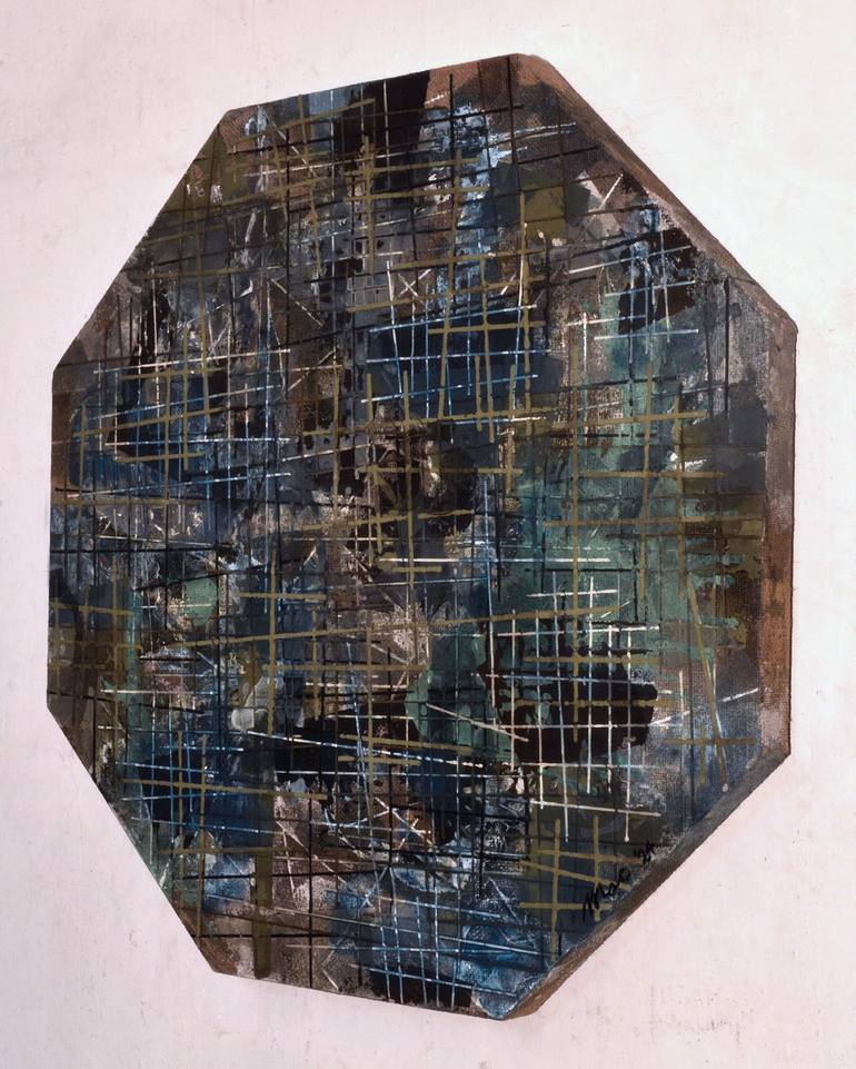 Original Minimalism Abstract Painting by Gian Luigi Delpin