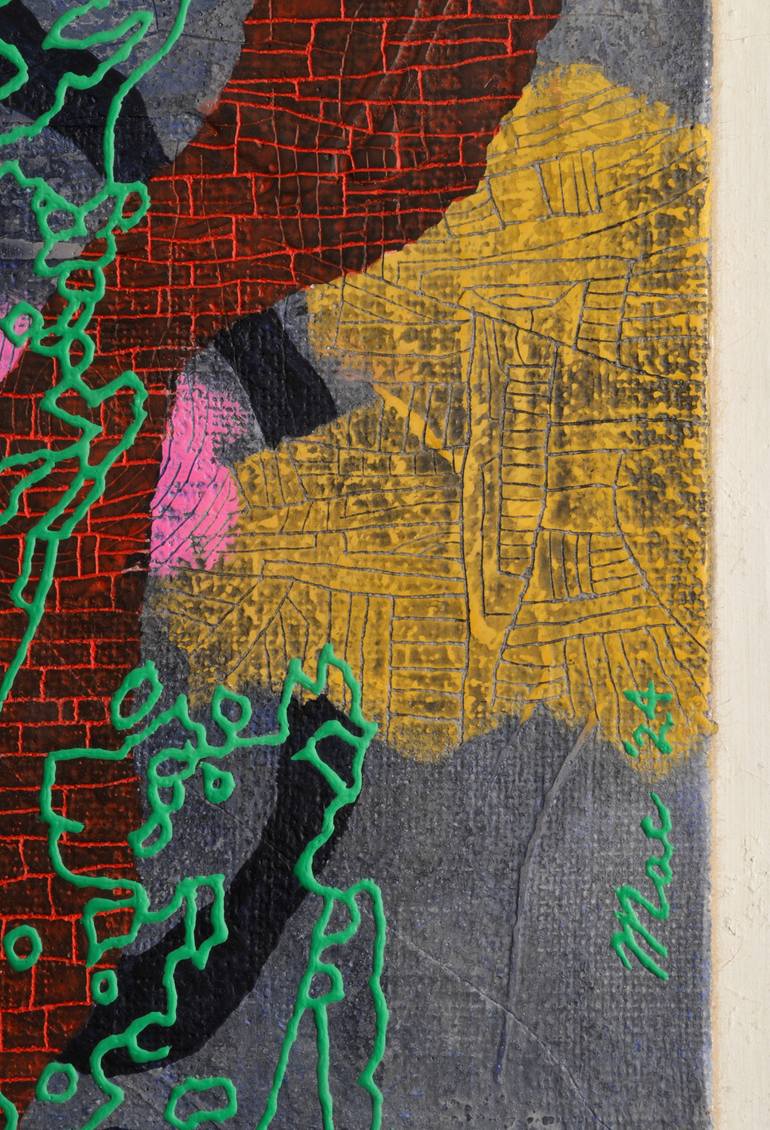 Original Minimalism Abstract Painting by Gian Luigi Delpin