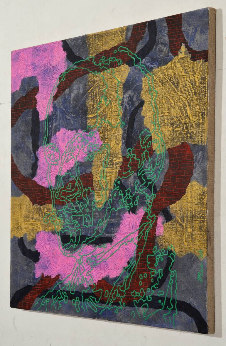 Original Minimalism Abstract Painting by Gian Luigi Delpin