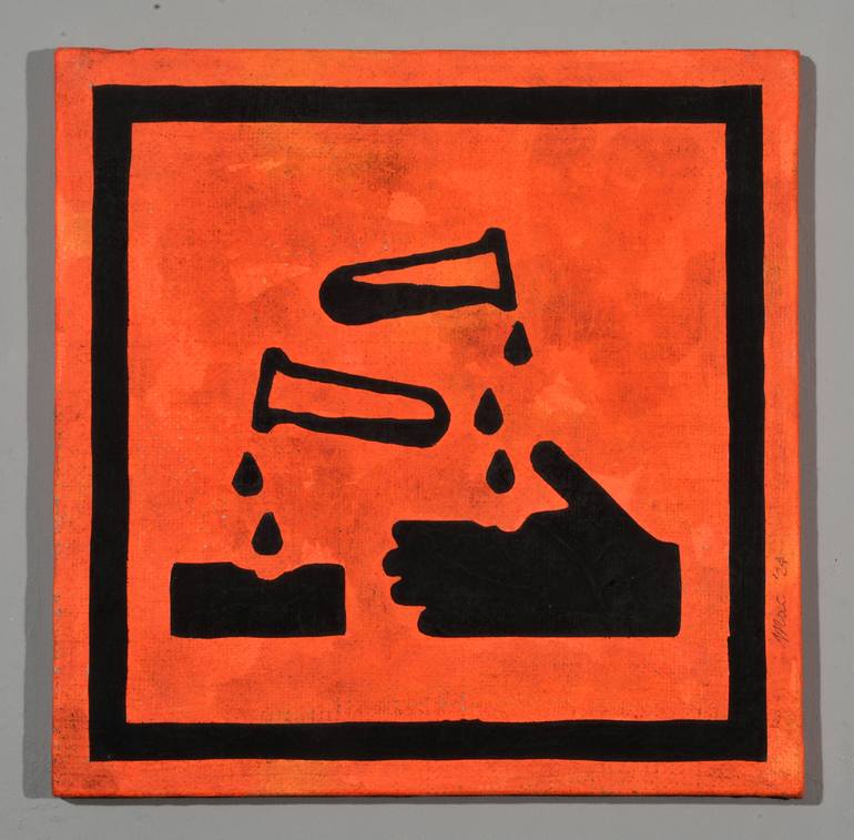 Original Minimalism Geometric Painting by Gian Luigi Delpin