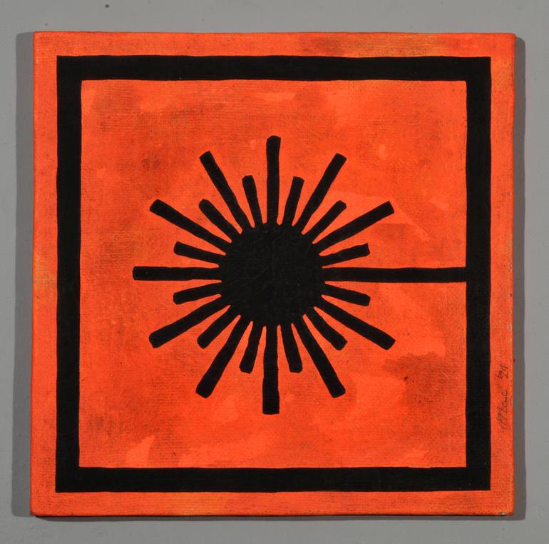 Original Minimalism Geometric Painting by Gian Luigi Delpin