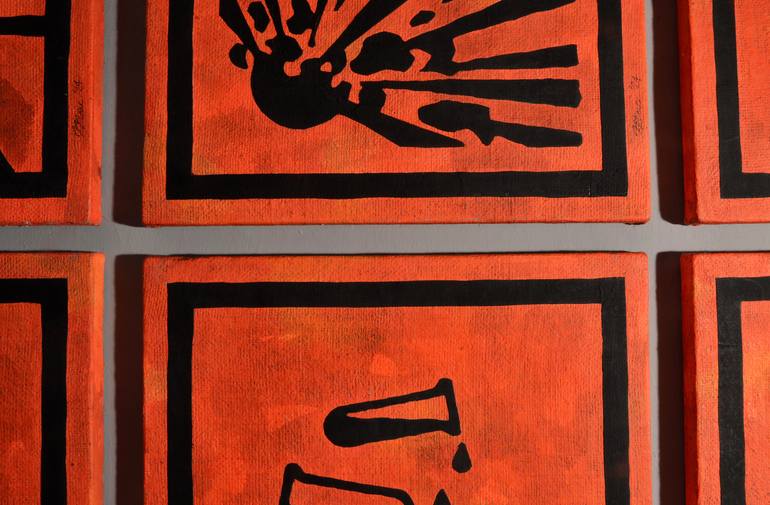 Original Minimalism Geometric Painting by Gian Luigi Delpin