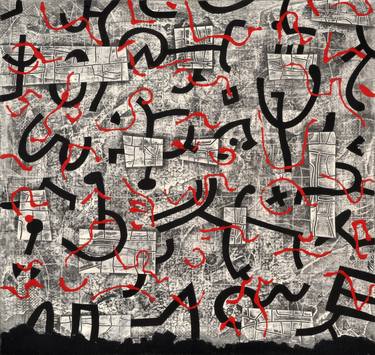 Original Abstract Patterns Paintings by Gian Luigi Delpin