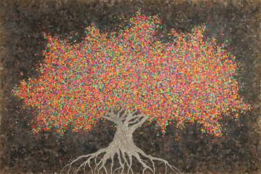 Print of Abstract Tree Paintings by Gian Luigi Delpin