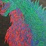 bas-relief of acrylic plaster, acrylic fluo color on jute canvas 2013