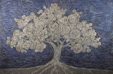 Original Modern Tree Paintings by Gian Luigi Delpin