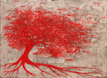 Original Abstract Tree Paintings by Gian Luigi Delpin