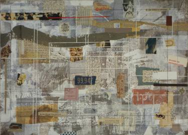 Original Modern Abstract Collage by Gian Luigi Delpin