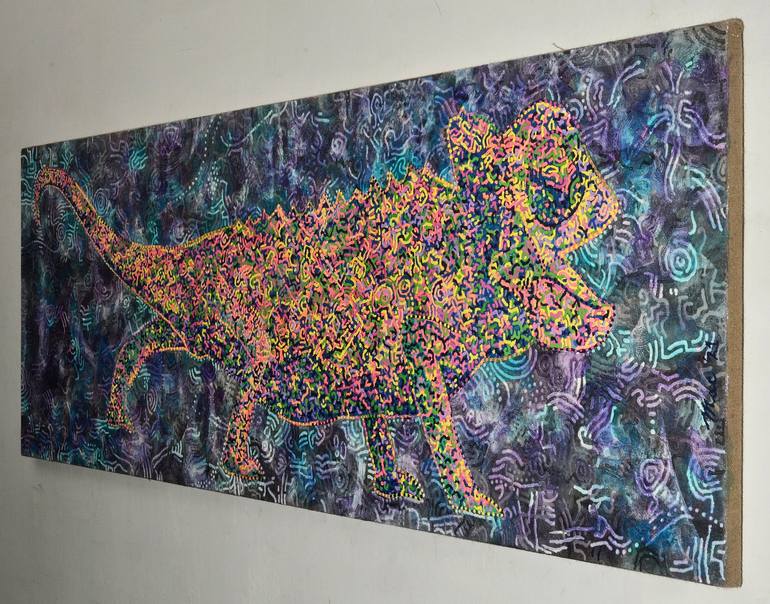 Original Abstract Animal Painting by Gian Luigi Delpin