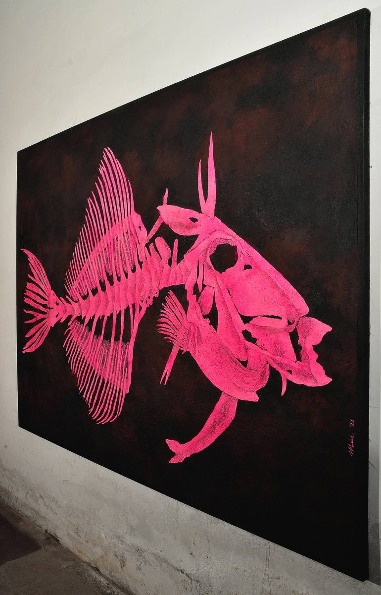 Original Minimalism Animal Painting by Gian Luigi Delpin