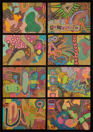 Original Patterns Paintings by Gian Luigi Delpin