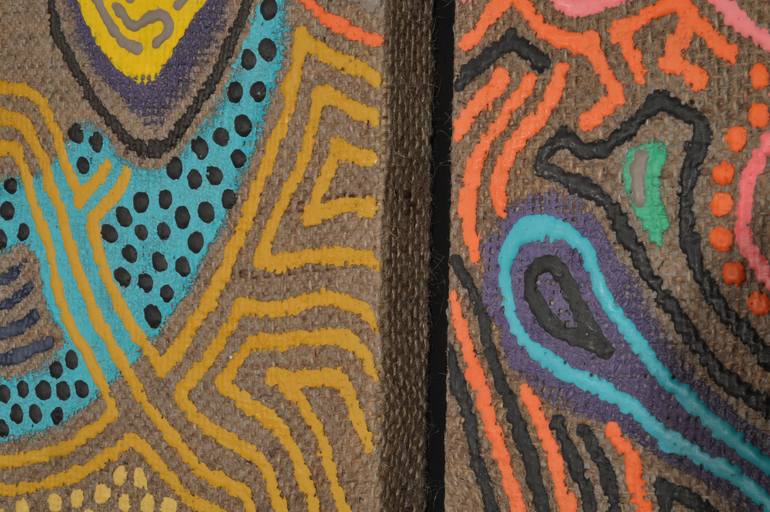 Original Abstract Patterns Painting by Gian Luigi Delpin