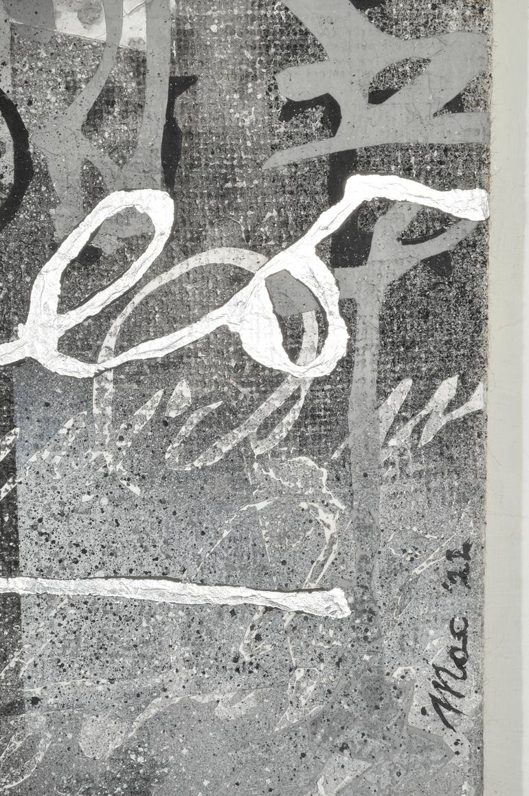 Original Abstract Calligraphy Painting by Gian Luigi Delpin