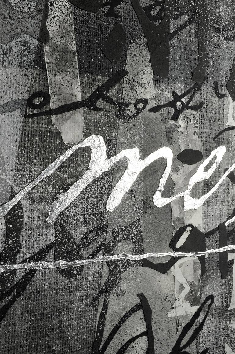 Original Abstract Calligraphy Painting by Gian Luigi Delpin