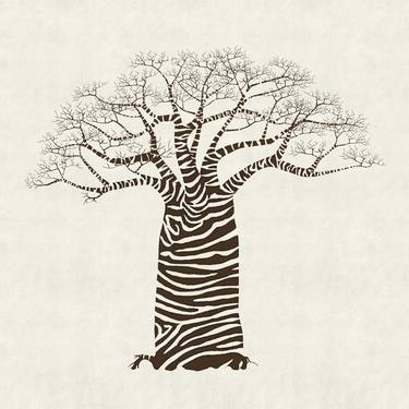 Print of Tree Drawings by Lemon Liu