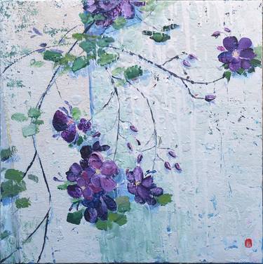 Original Floral Painting by Lemon Liu