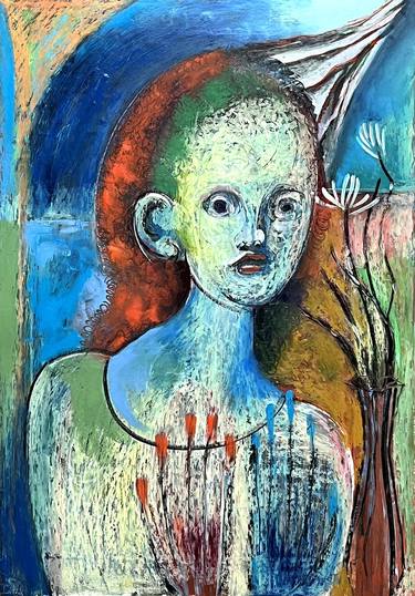 Original Cubism Women Mixed Media by Kouhei Hayashi