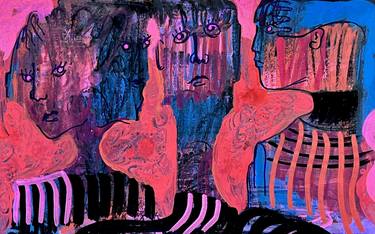 Original Cubism People Drawings by Kouhei Hayashi