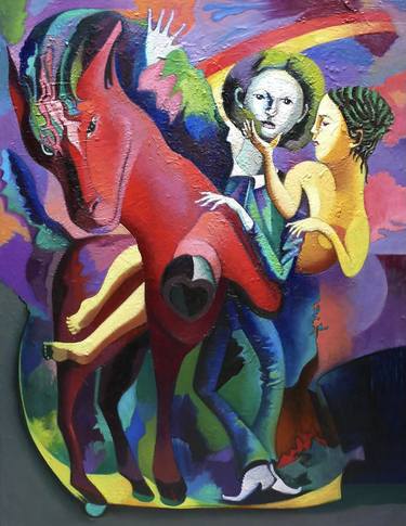 Print of Dada Horse Paintings by Kouhei Hayashi