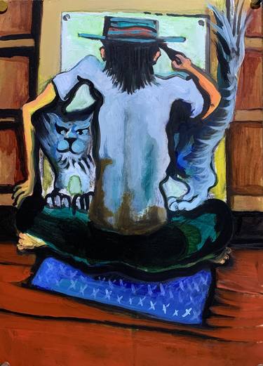 Print of Cubism Cats Paintings by Kouhei Hayashi