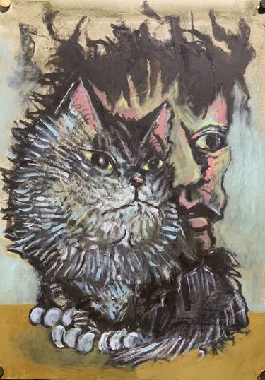 Print of Portraiture Cats Paintings by Kouhei Hayashi