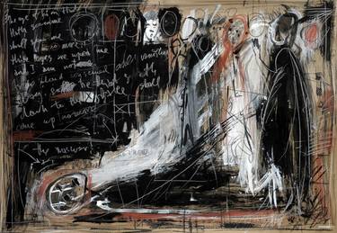 Original Abstract Expressionism Religious Drawings by Andrei Rabodzeenko